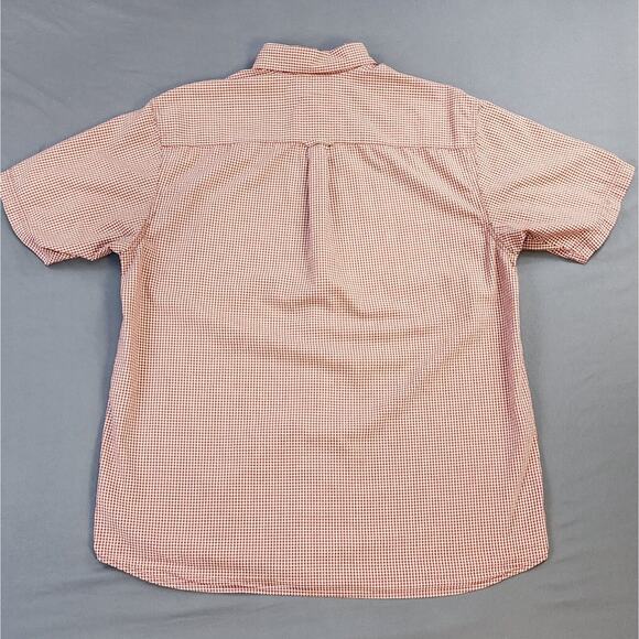 Columbia Sportswear Shirt Mens Medium Red Check Short Sleeve Button Up - Picture 3 of 12